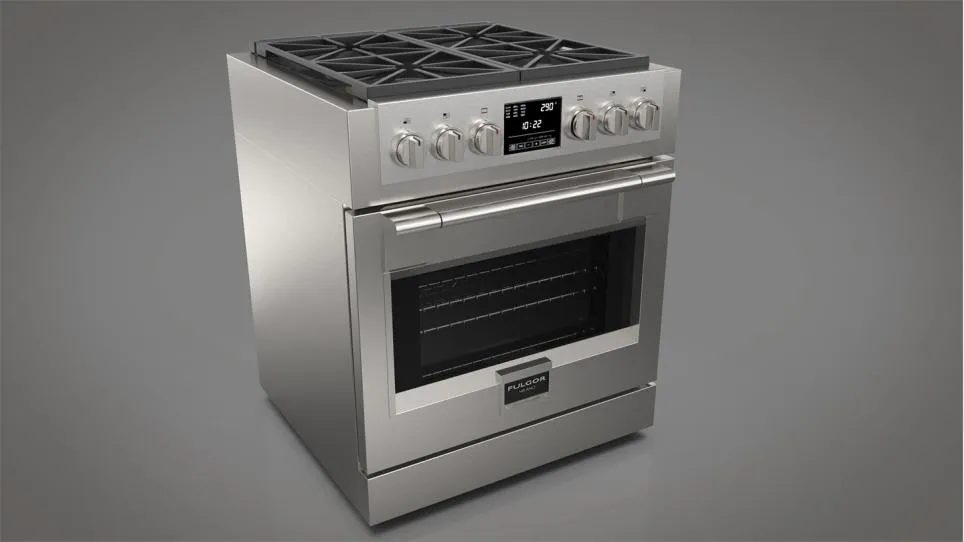 Fulgor Milano F6PDF304S1 30" Dual Fuel Pro Range Professional Ranges 6 burner professional gas range