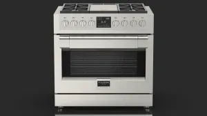 Fulgor Milano F6PDF364GS1 36 Dual Fuel Pro Range With Griddle Professional Ranges 6 burner professional gas range