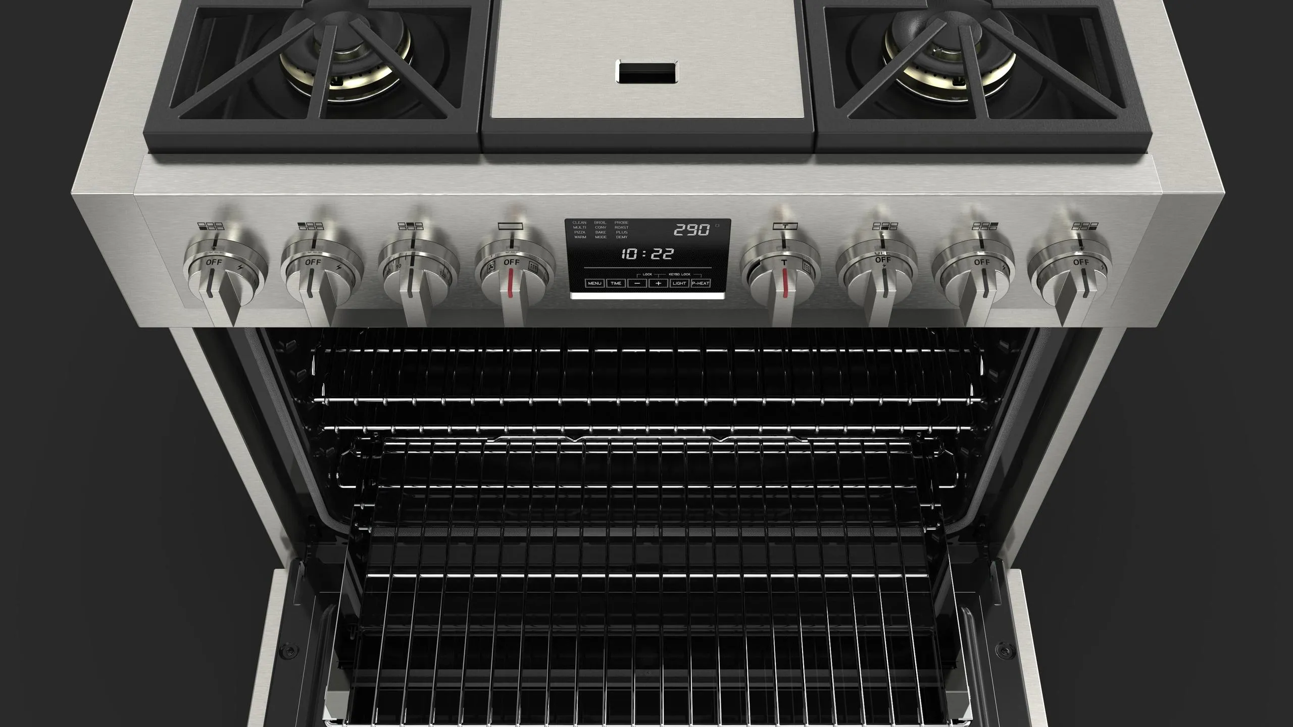 Fulgor Milano F6PDF364GS1 36 Dual Fuel Pro Range With Griddle