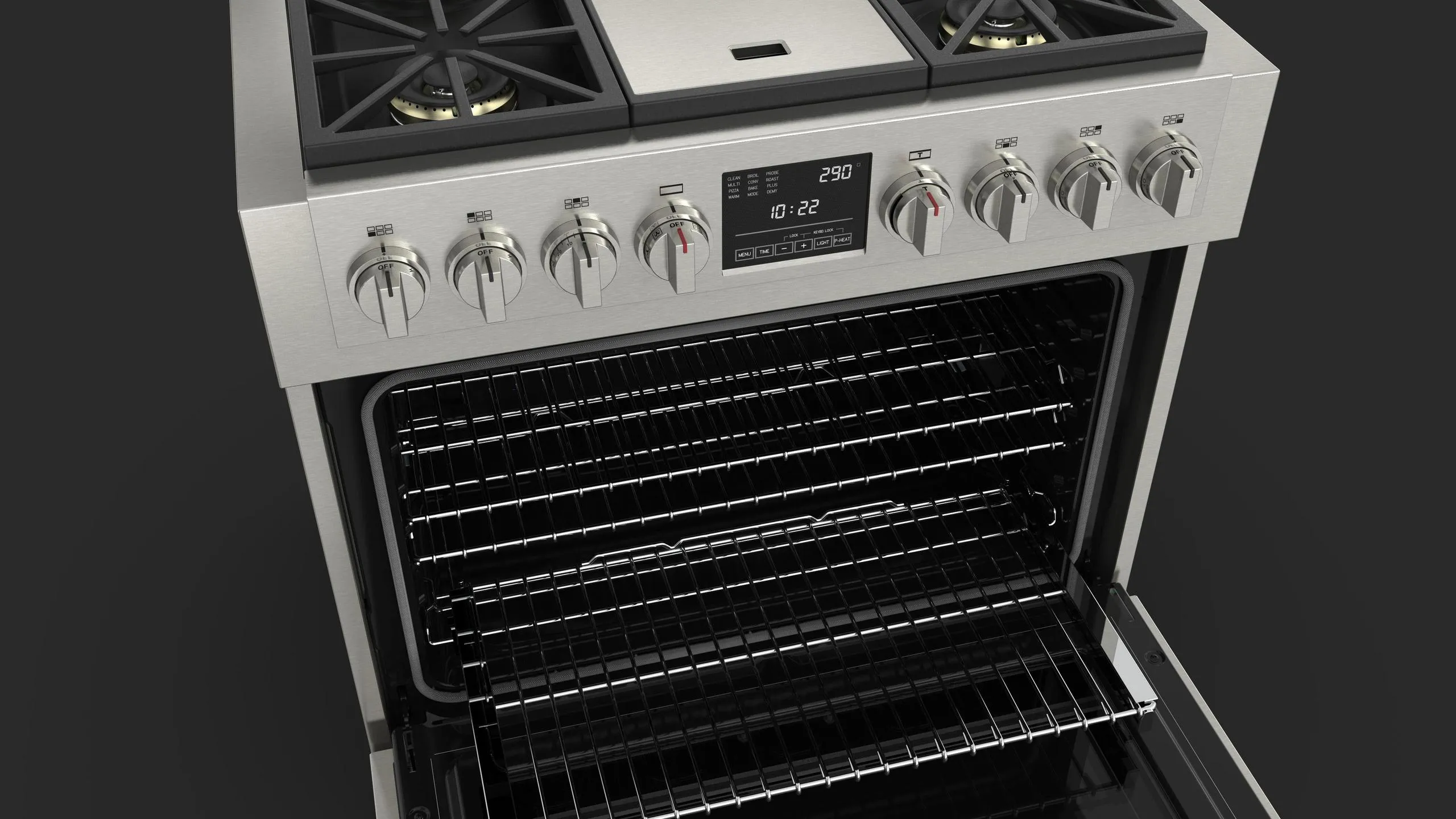 Fulgor Milano F6PDF364GS1 36 Dual Fuel Pro Range With Griddle