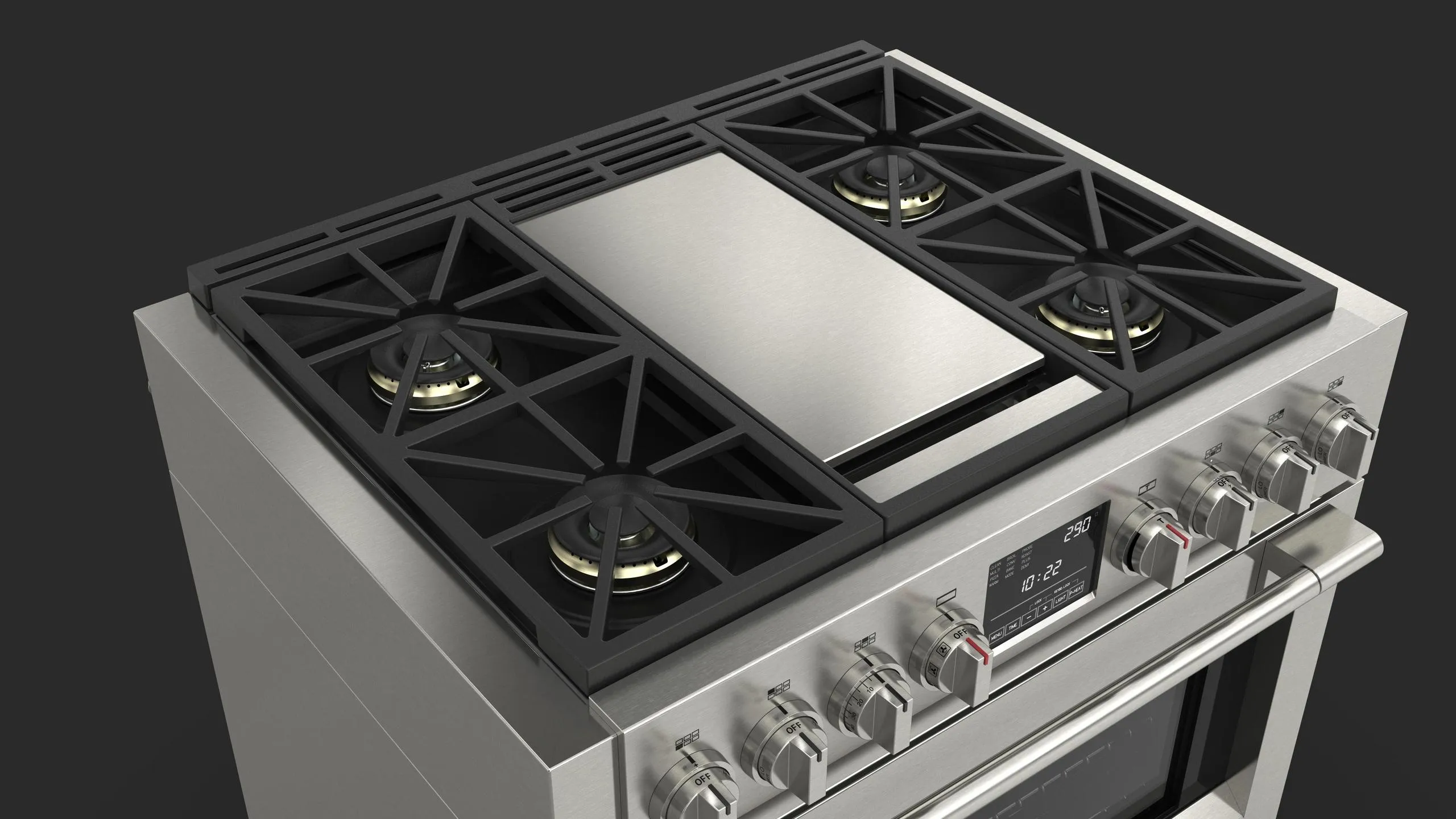 Fulgor Milano F6PDF364GS1 36 Dual Fuel Pro Range With Griddle