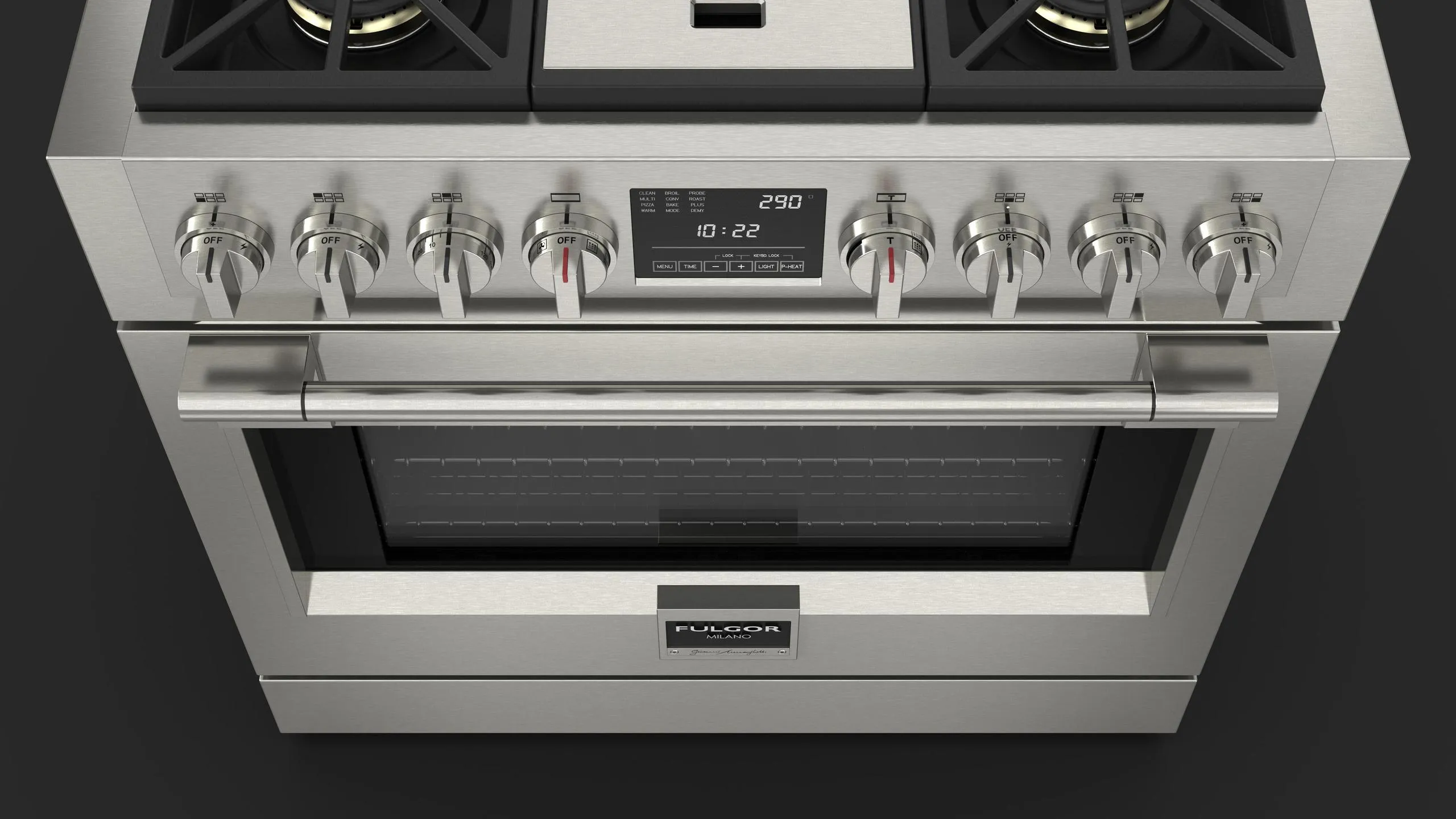 Fulgor Milano F6PDF364GS1 36 Dual Fuel Pro Range With Griddle