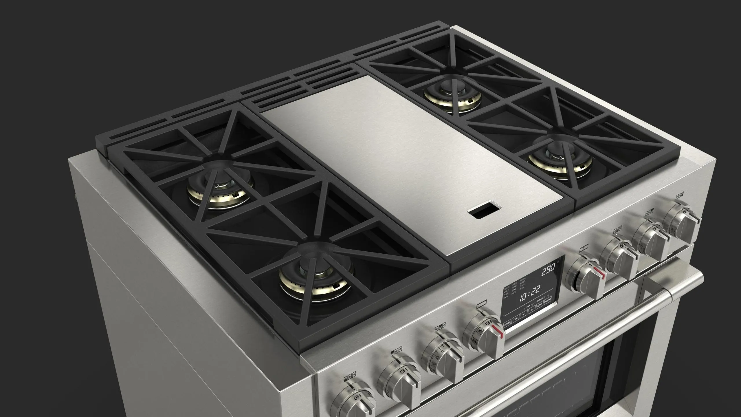 Fulgor Milano F6PDF364GS1 36 Dual Fuel Pro Range With Griddle