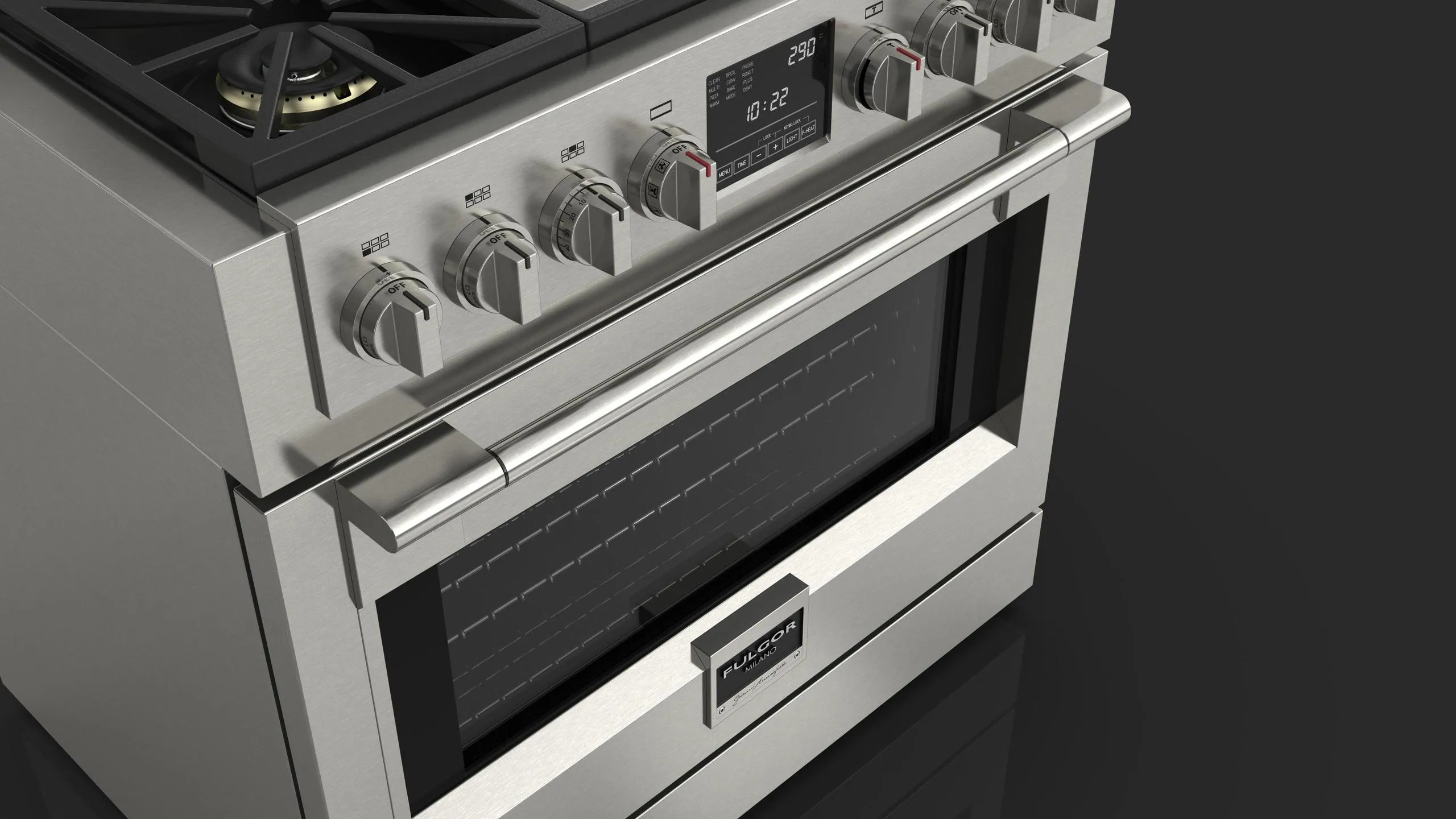 Fulgor Milano F6PDF364GS1 36 Dual Fuel Pro Range With Griddle