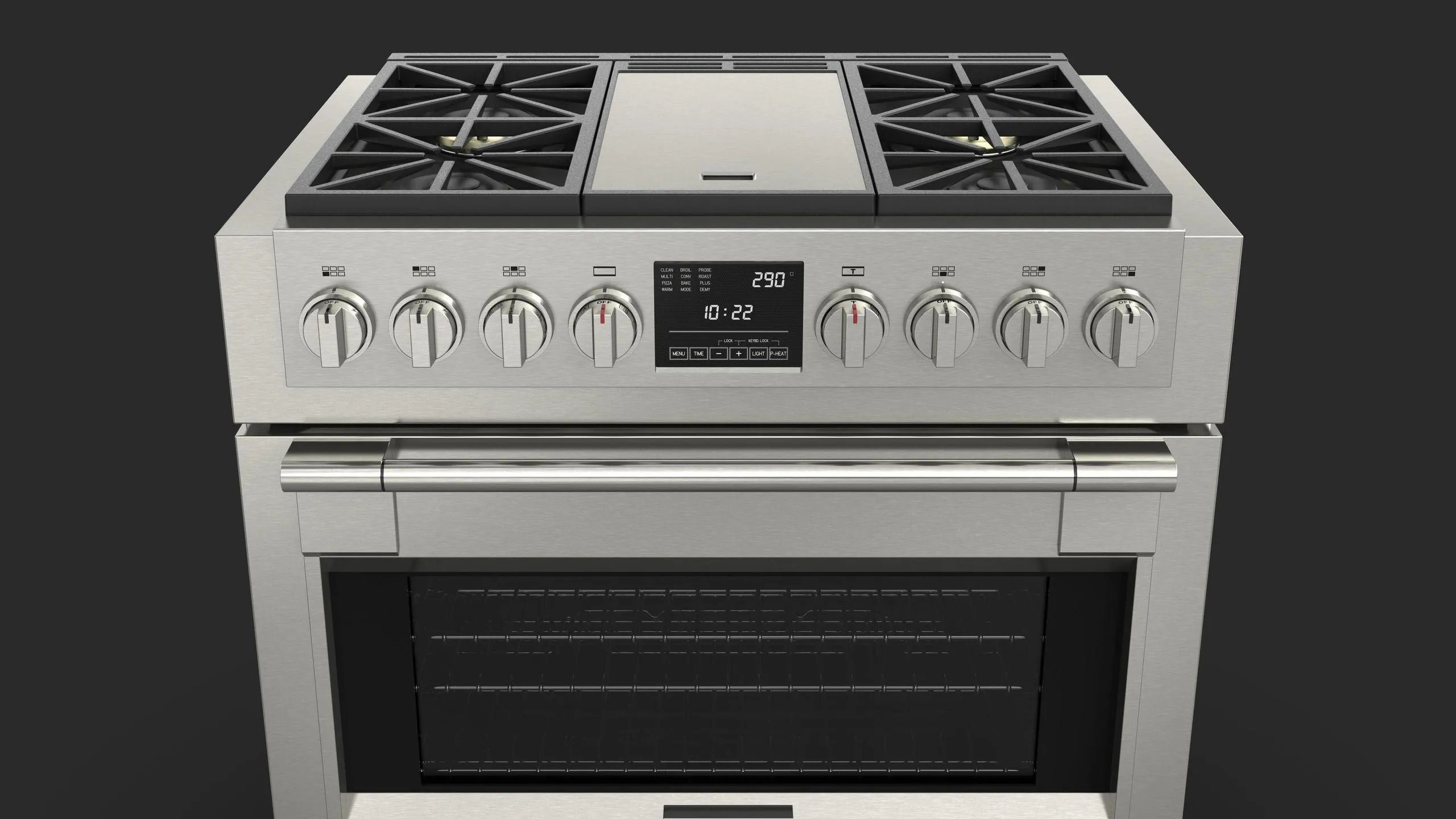 Fulgor Milano F6PDF364GS1 36 Dual Fuel Pro Range With Griddle