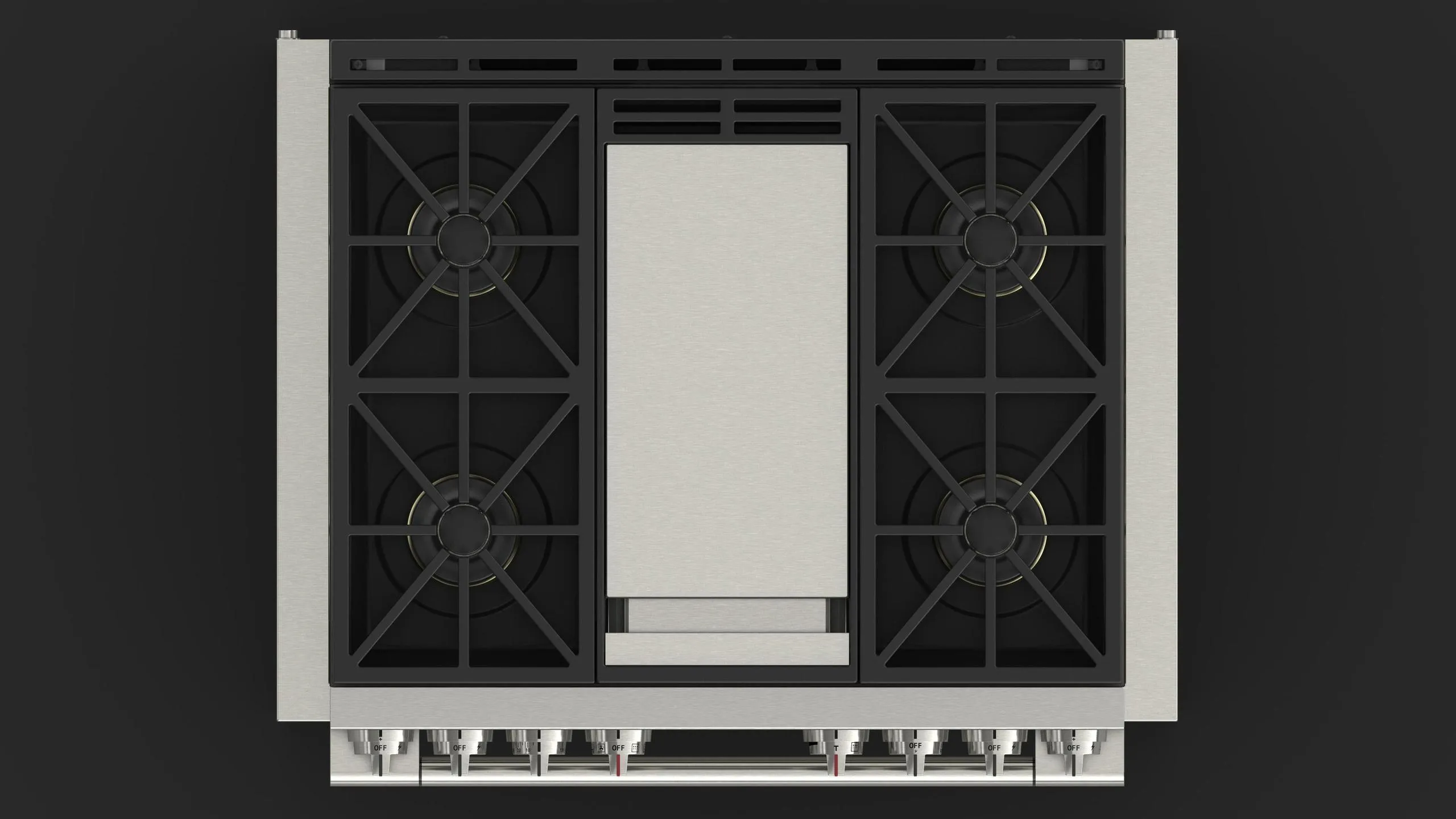 Fulgor Milano F6PDF364GS1 36 Dual Fuel Pro Range With Griddle