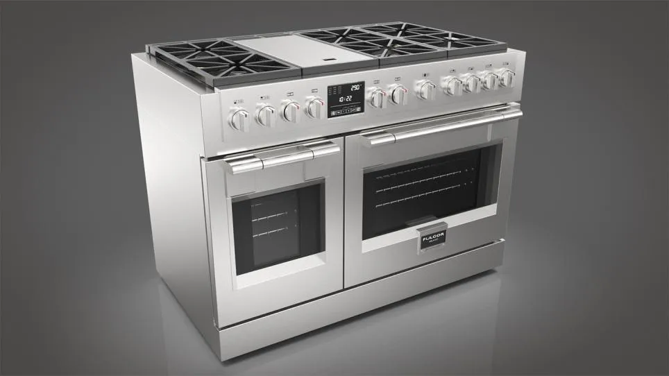 Fulgor Milano F6PDF486GS1 48" Dual Fuel Pro Range Professional Ranges commercial oven for home kitchen