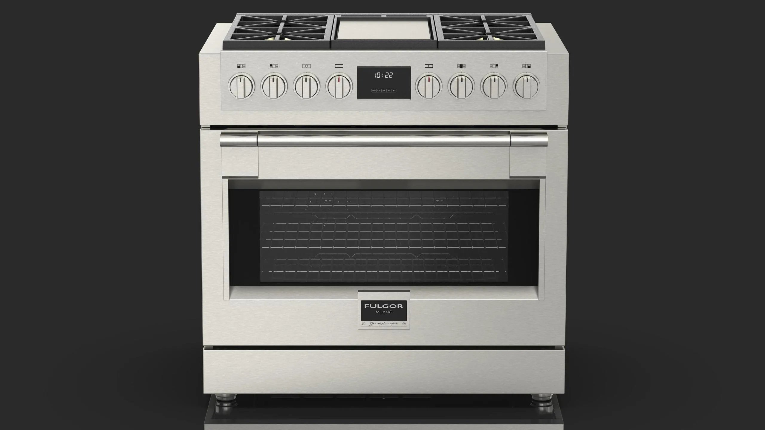 Fulgor Milano F6PGR364GS2 Sofia 36 Pro All Gas Range With Griddle Professional Ranges 6 burner professional gas range