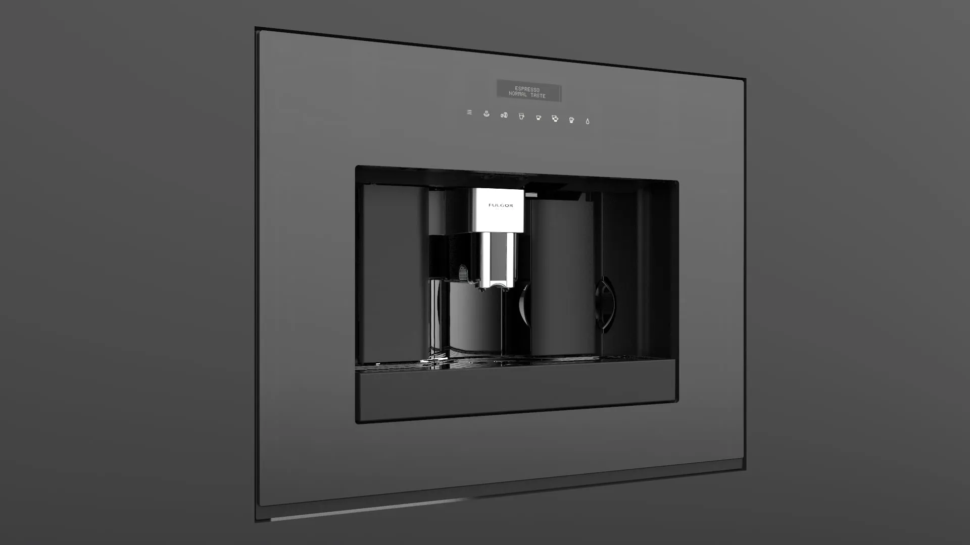 Fulgor Milano F7BC24B1 24" Built-In Coffee Machine - Black Glass