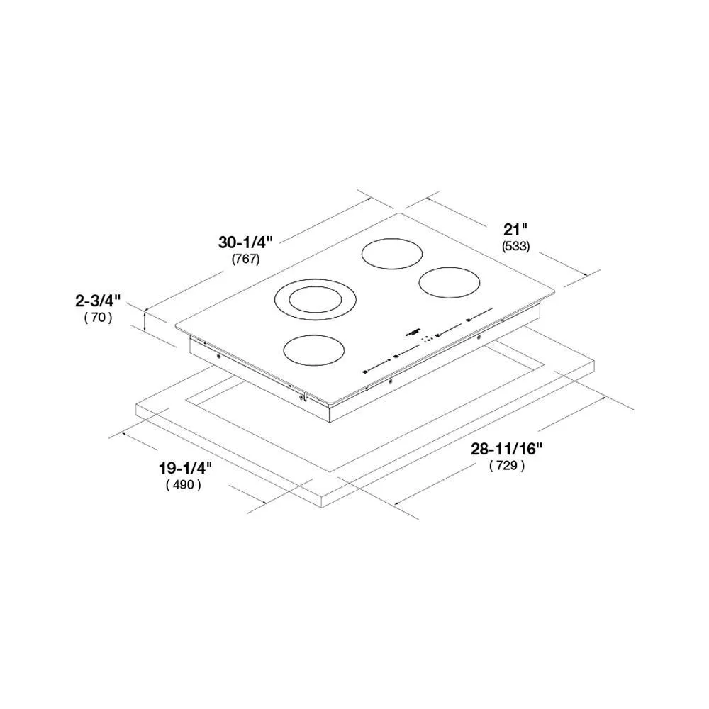 Fulgor Milano F7RT30B1 30" Glass-Ceramic Cooktop