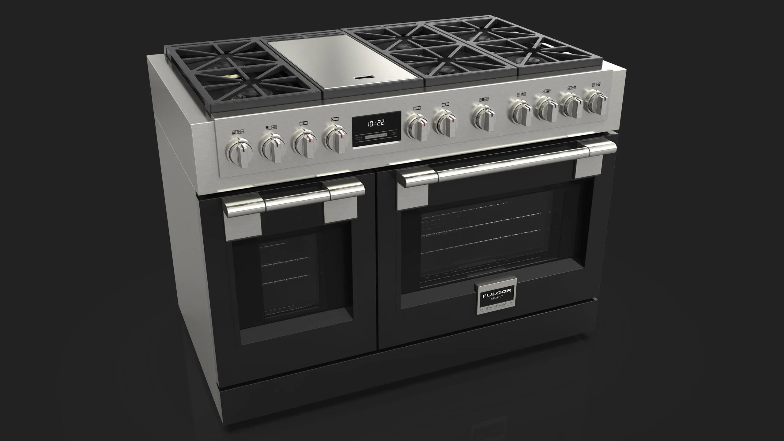 Fulgor Milano PDRKIT48BK 48" Gondola Black Color Kit Range Accessories drip pans for electric ranges