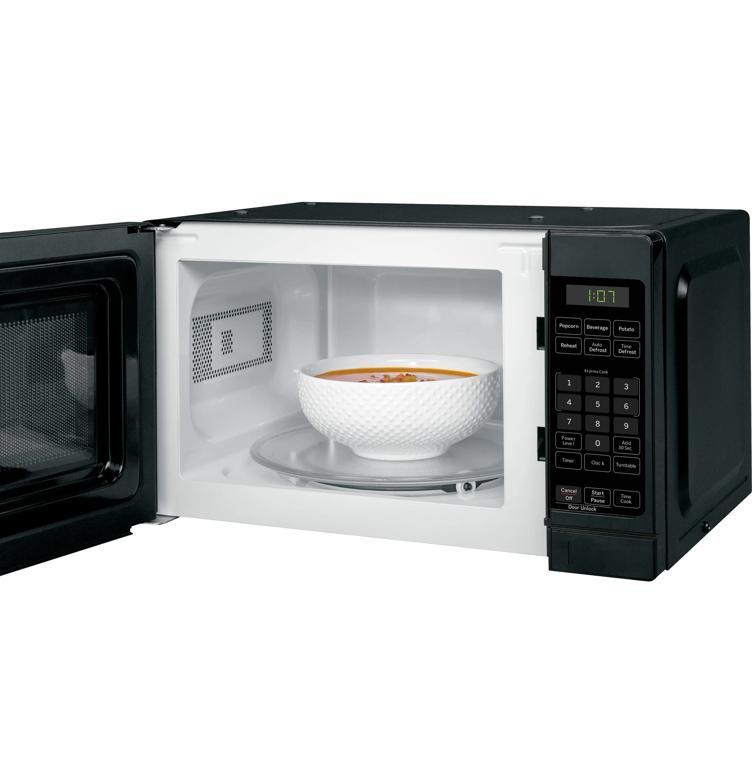 Ge Appliances GCST07N1WBB Ge 0.7 Cu. Ft. Capacity Countertop Microwave Oven