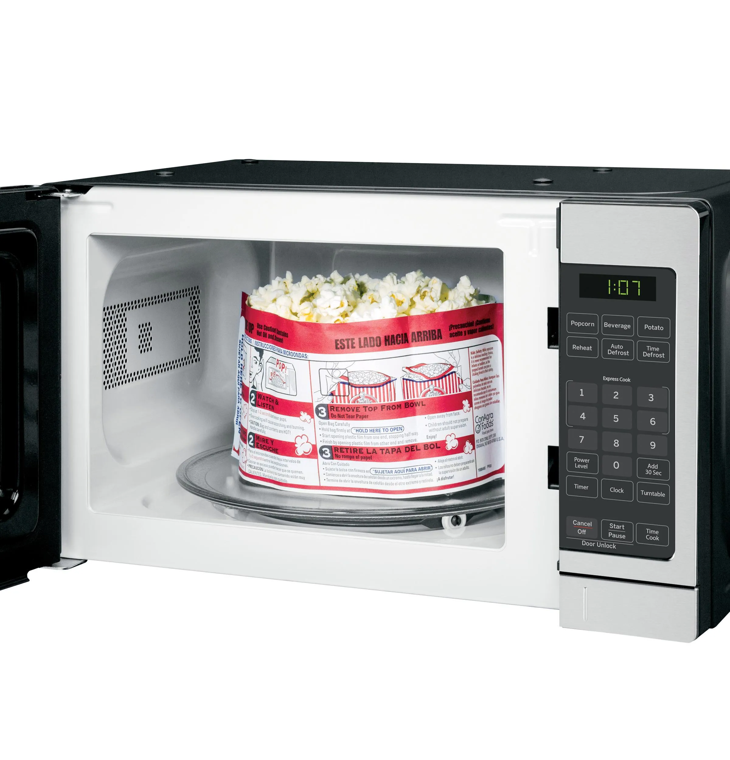 Ge Appliances GCST07N1WSS Ge 0.7 Cu. Ft. Capacity Countertop Microwave Oven