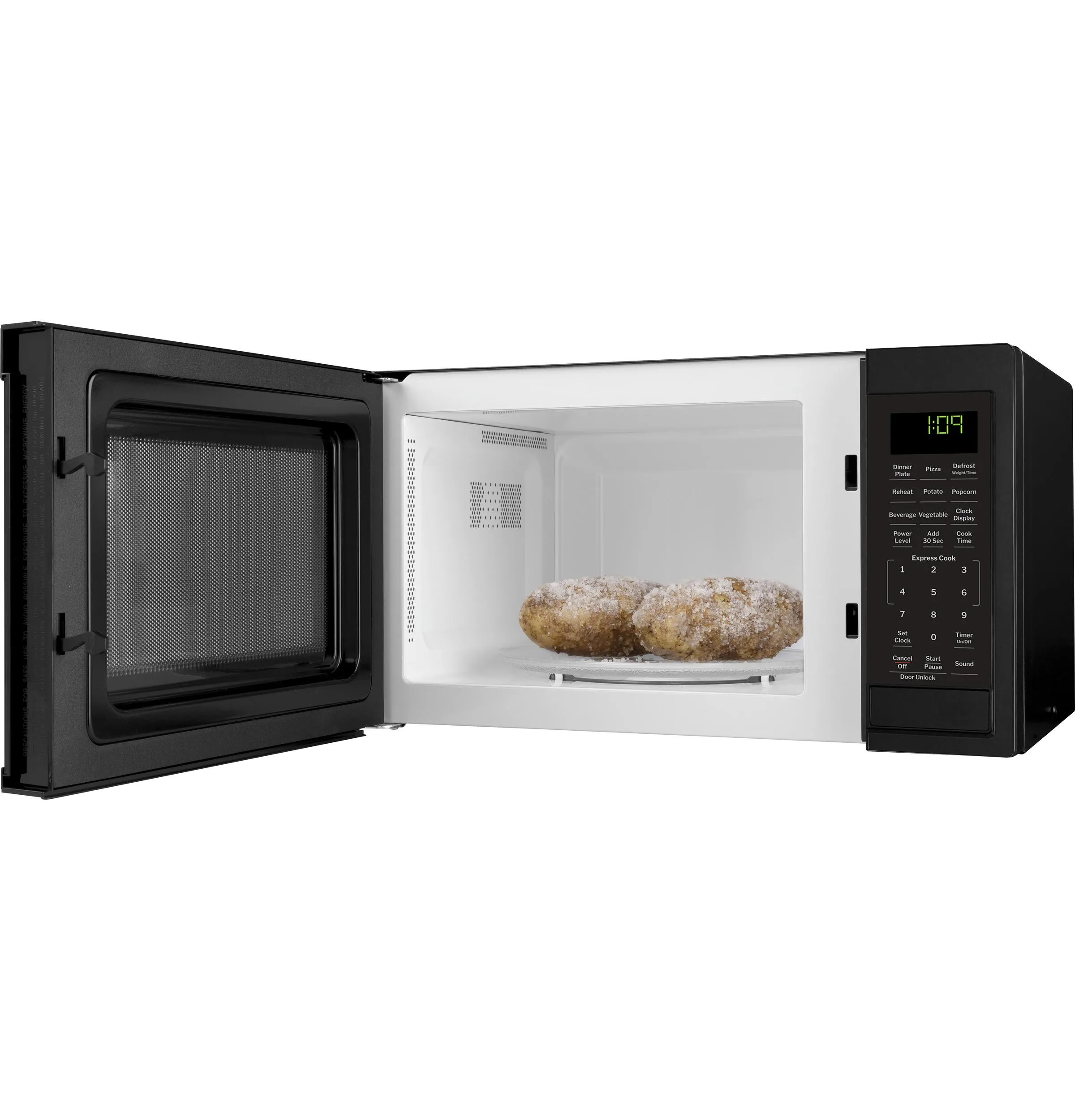 Ge Appliances GCST09N1WBB Ge 0.9 Cu. Ft. Capacity Countertop Microwave Oven