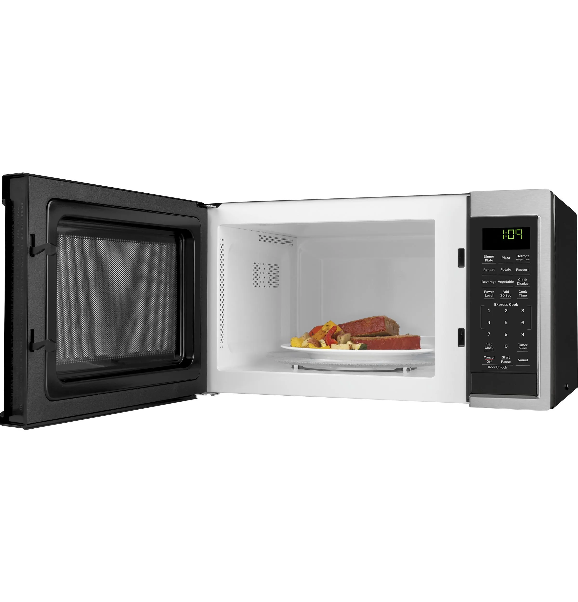 Ge Appliances GCST09N1WSS Ge 0.9 Cu. Ft. Capacity Countertop Microwave Oven