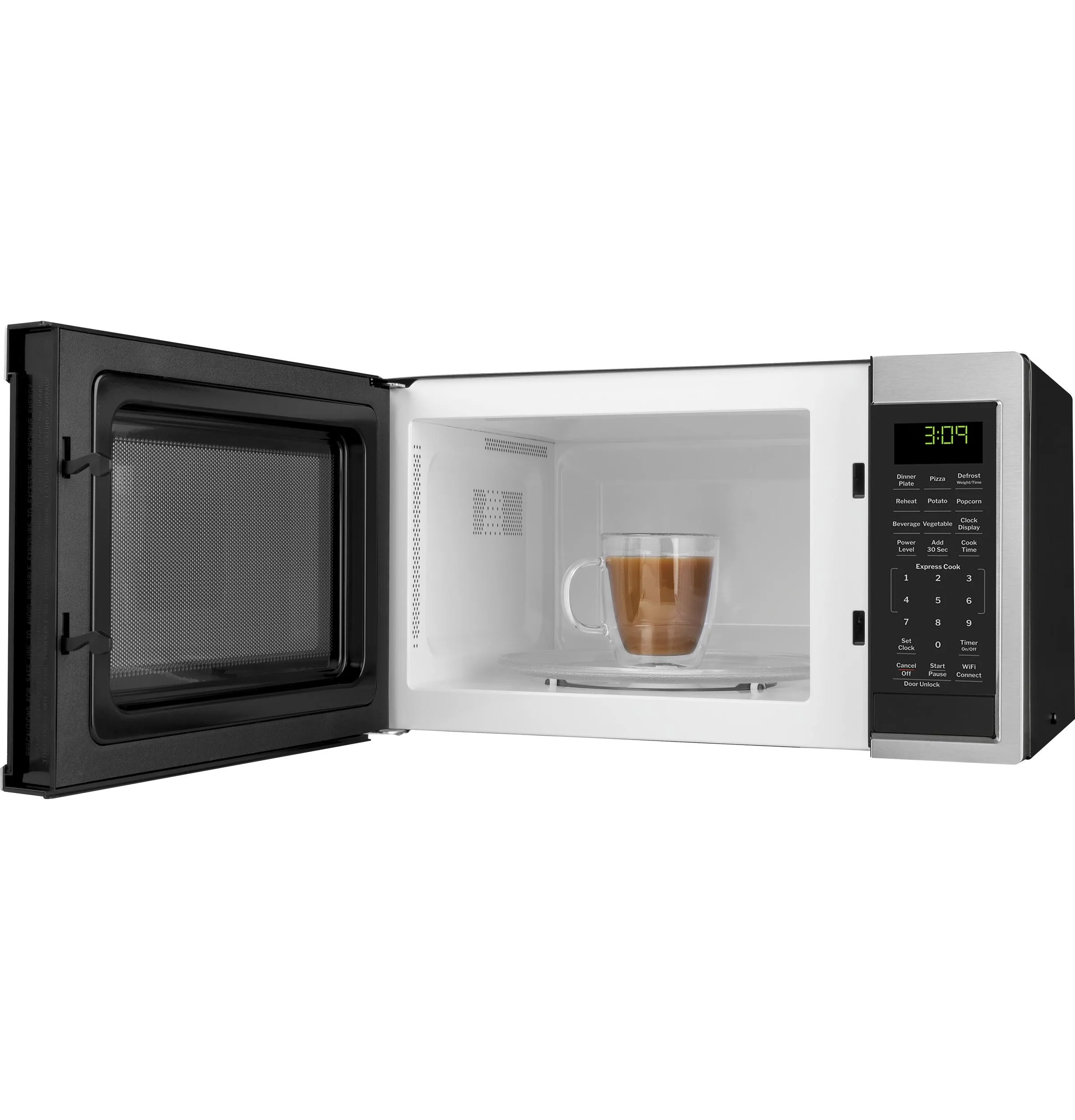 Ge Appliances GCST09U1WSS Ge 0.9 Cu. Ft. Capacity Smart Countertop Microwave Oven With Scan-To-Cook Technology