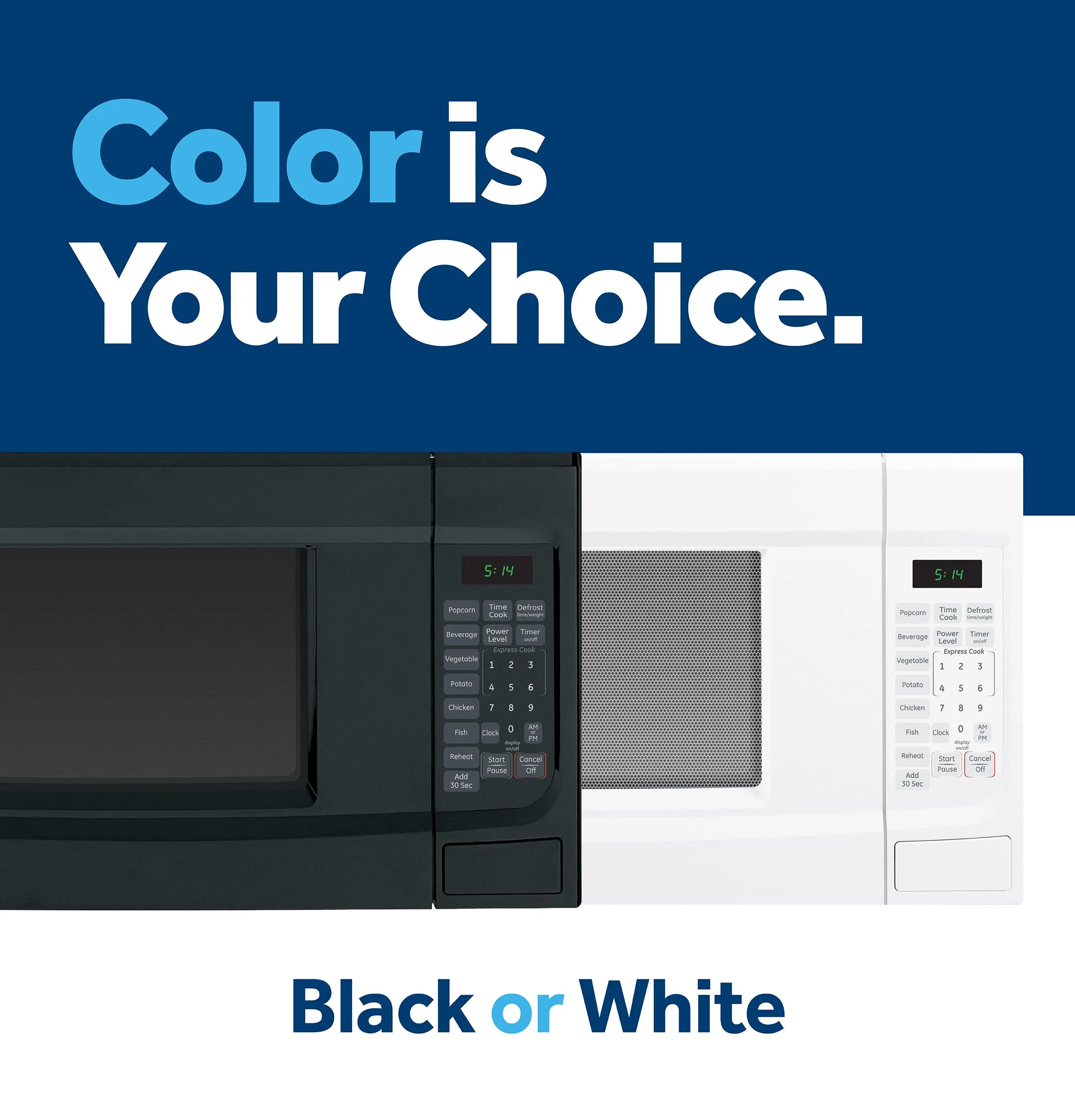 Ge Appliances GCST14S1WWW Ge 1.4 Cu. Ft. Countertop Microwave Oven