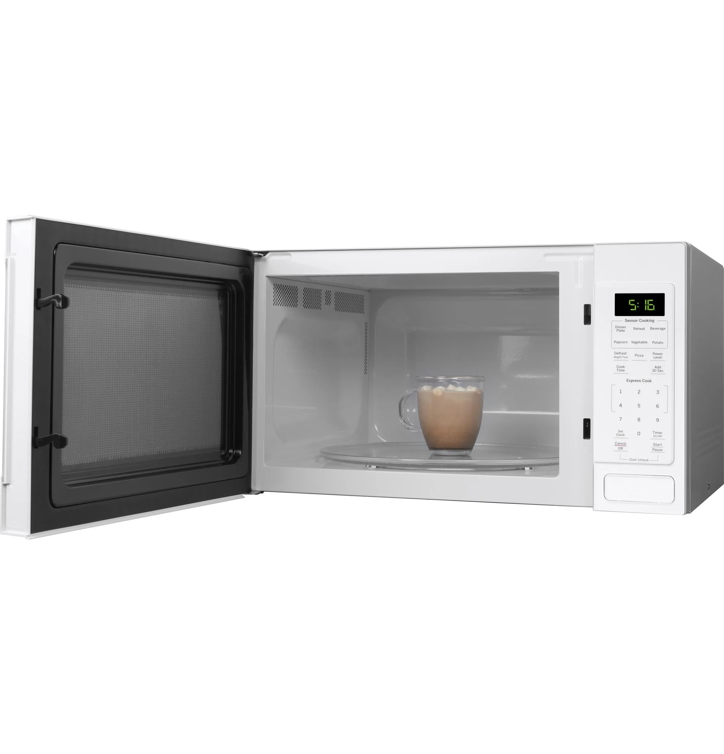 Ge Appliances GCST16S1WWW Ge 1.6 Cu. Ft. Countertop Microwave Oven