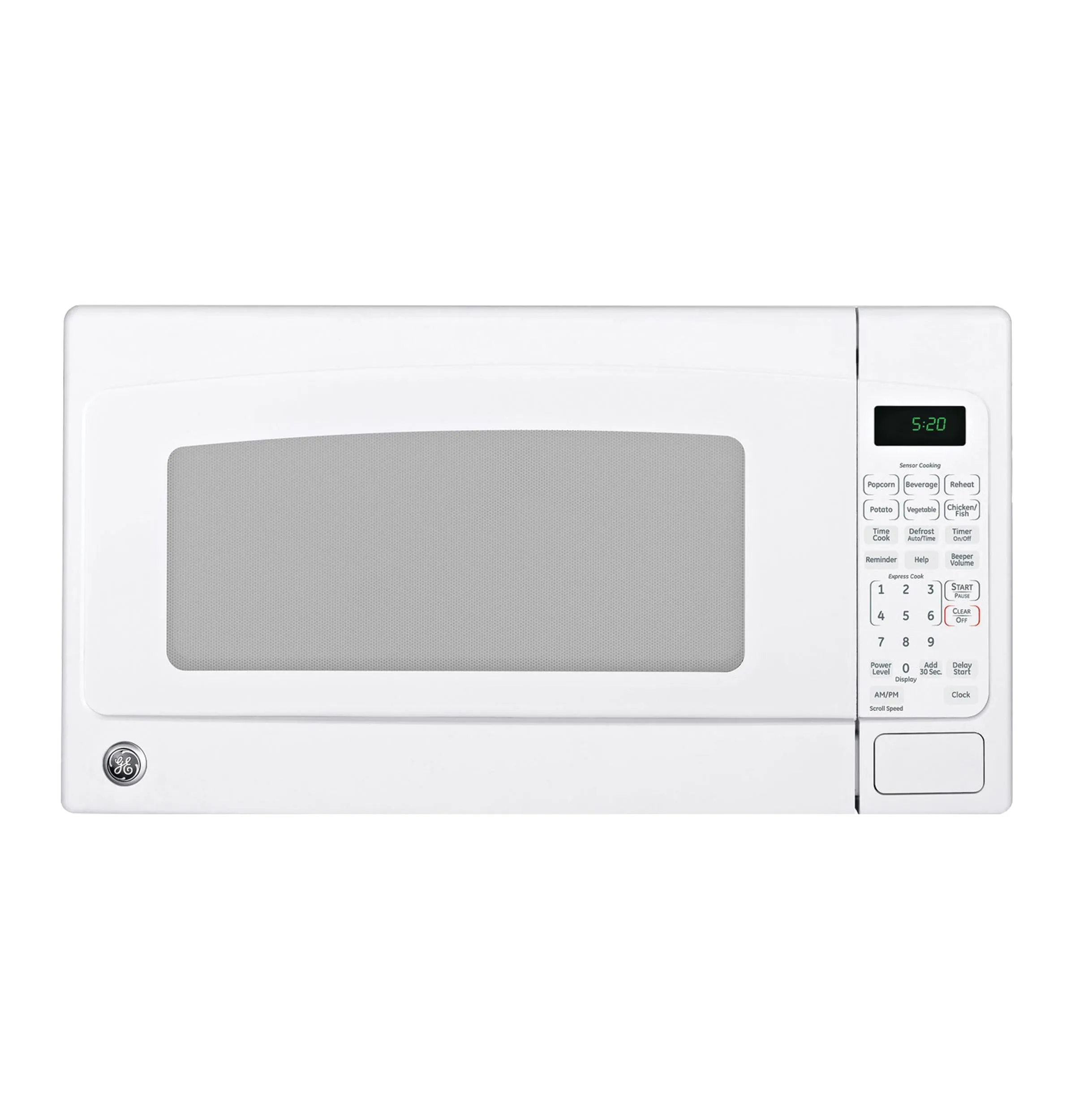 Ge Appliances GCST20S1WWW Ge 2.0 Cu. Ft. Capacity Countertop Microwave Oven Microwave Ovens smart sensor microwave oven