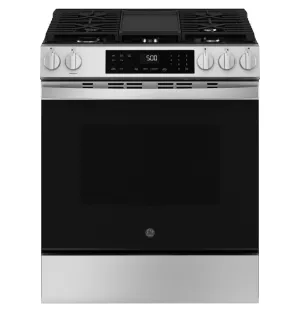 Ge Appliances GGS500PVSS Ge 30" Slide-In Front-Control Gas Range With Crisp Mode Slide In Ranges front control slide-in stove