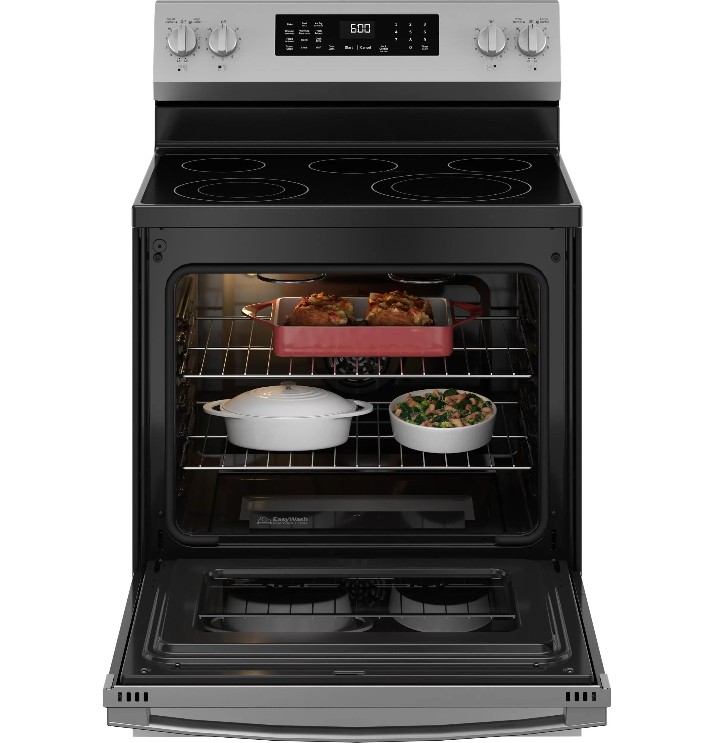 Ge Appliances GRF600AVSS Ge? 30" Free-Standing Electric Convection Range With No Preheat Air Fry And Easywash&#8482; Oven Tray