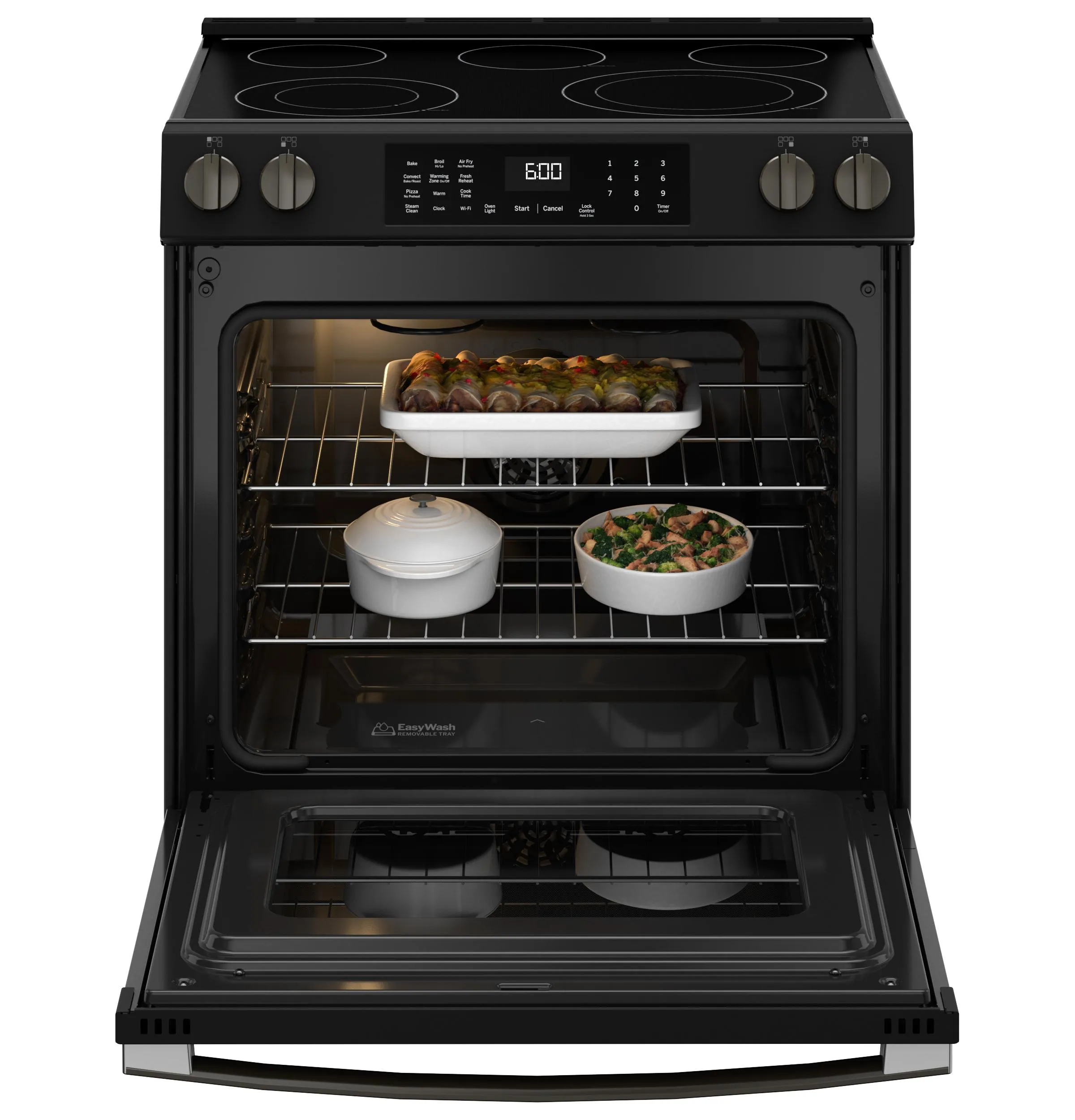 Ge Appliances GRS600AVDS Ge? 30" Slide-In Electric Convection Range With No Preheat Air Fry And Easywash&#8482; Oven Tray