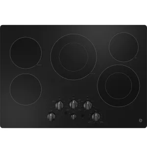 Ge Appliances JEP5030DTBB Ge 30" Built-In Knob Control Electric Cooktop Electric slide-in electric cooking range