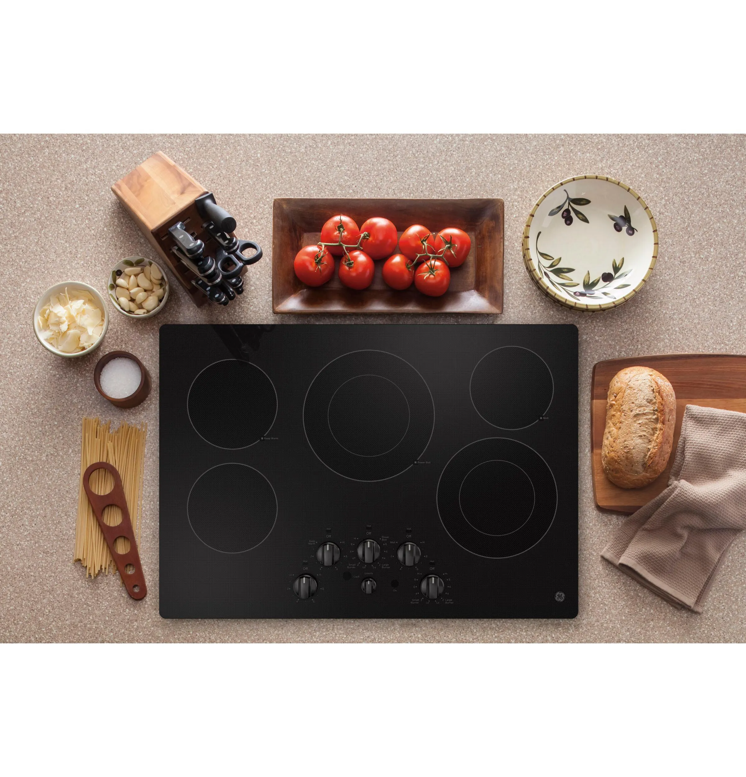 Ge Appliances JEP5030DTBB Ge 30" Built-In Knob Control Electric Cooktop