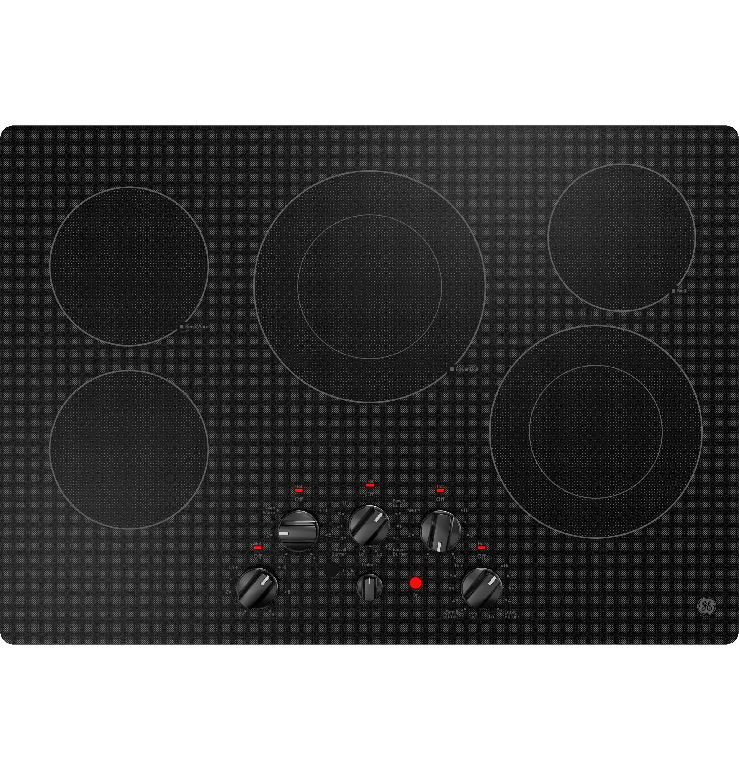 Ge Appliances JEP5030DTBB Ge 30" Built-In Knob Control Electric Cooktop