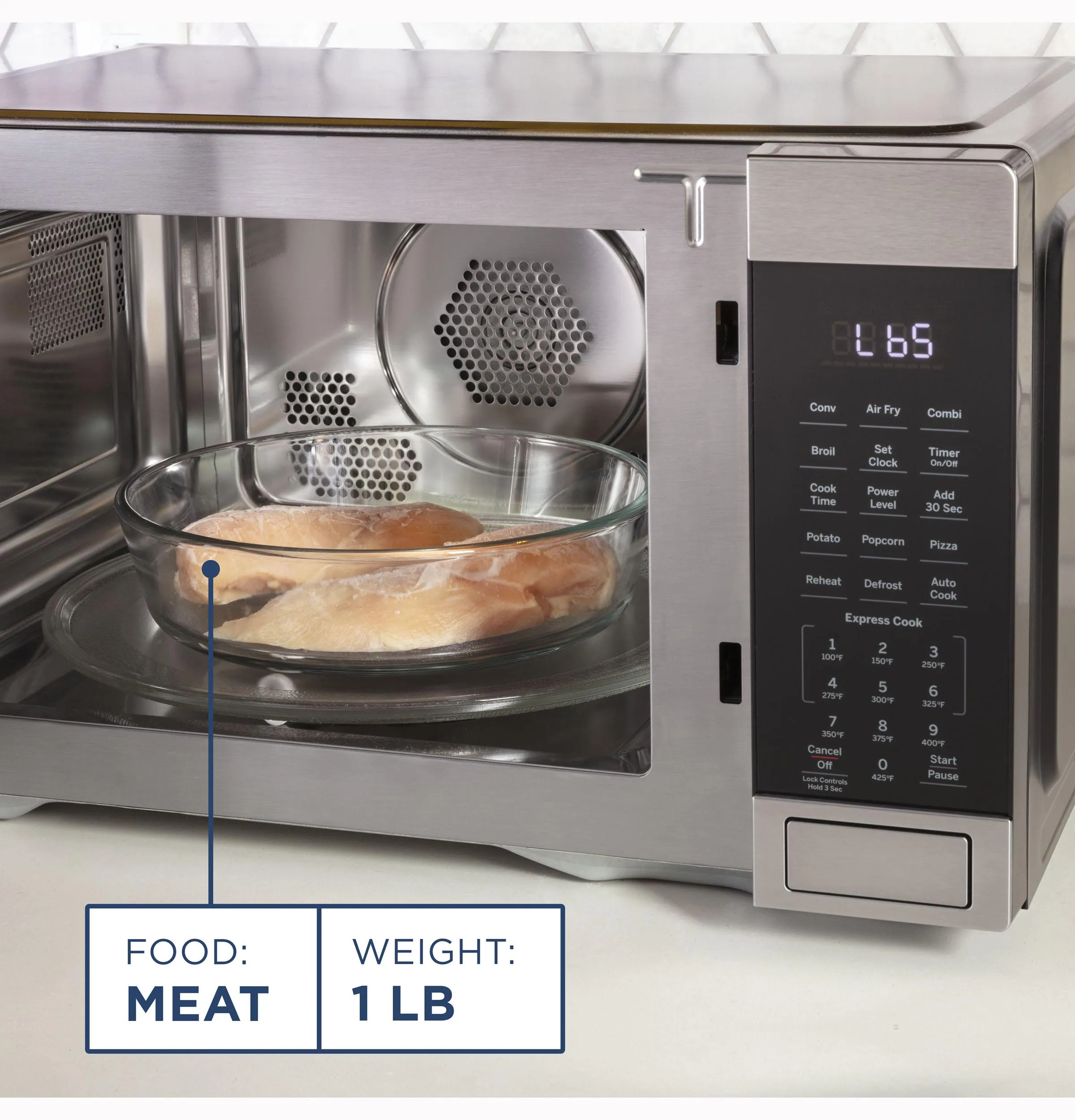 Ge Appliances JES1109RRSS Ge 1.0 Cu. Ft. Capacity Countertop Convection Microwave Oven With Air Fry