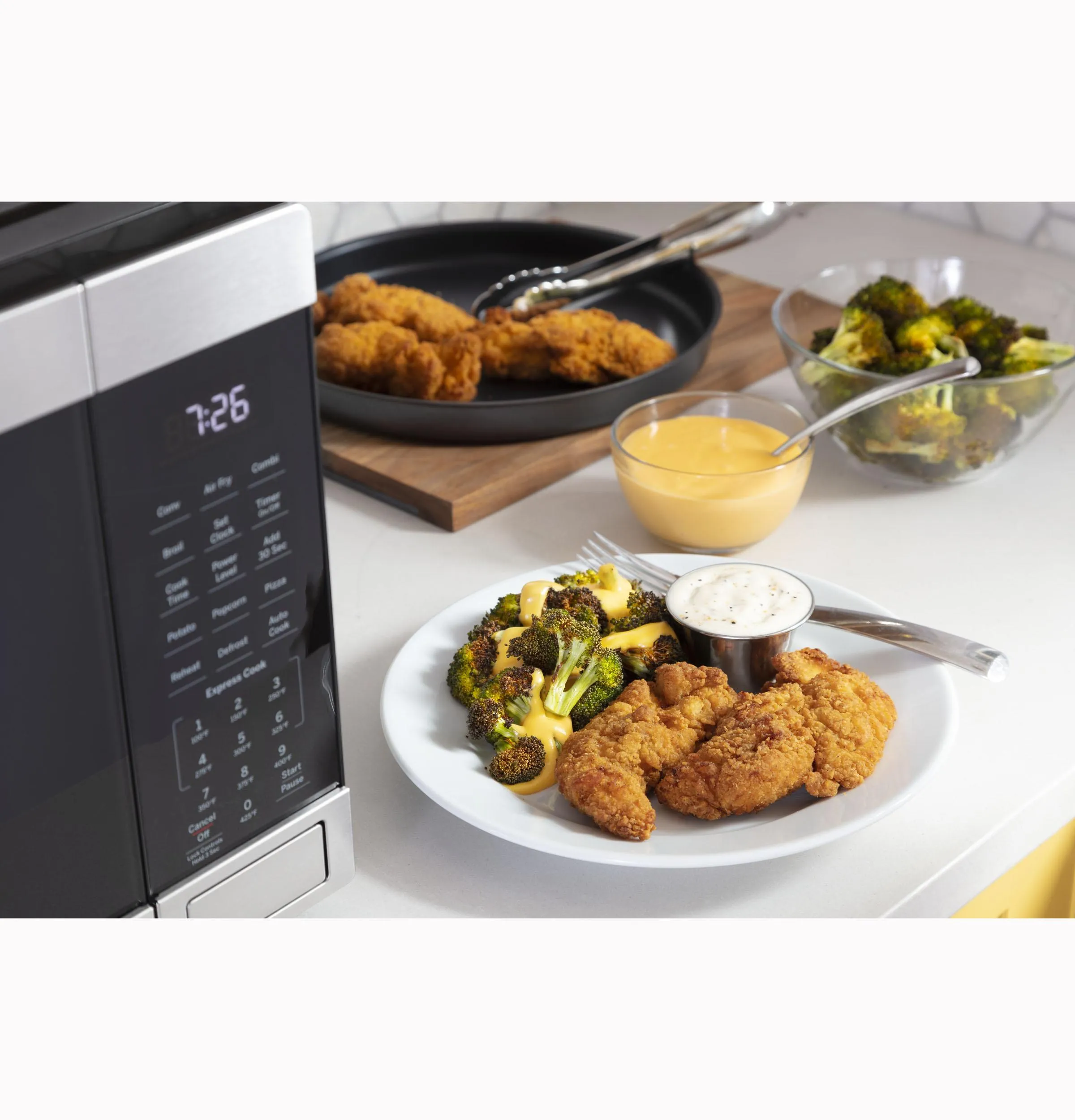 Ge Appliances JES1109RRSS Ge 1.0 Cu. Ft. Capacity Countertop Convection Microwave Oven With Air Fry
