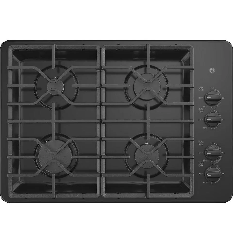 Ge Appliances JGP3030DLBB Ge 30" Built-In Gas Cooktop With Dishwasher-Safe Grates Cooktops 30 inch cooktop online