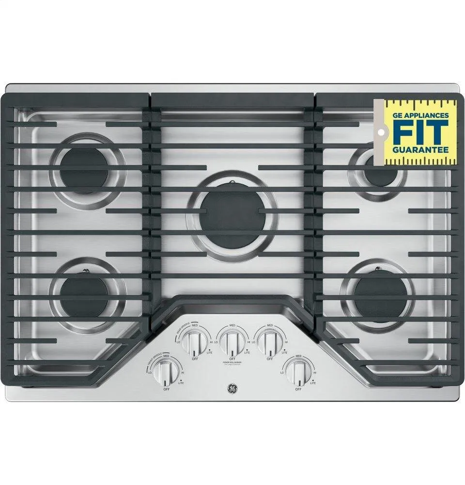 Ge Appliances JGP5030SLSS Ge 30" Built-In Gas Cooktop With 5 Burners And Dishwasher Safe Grates