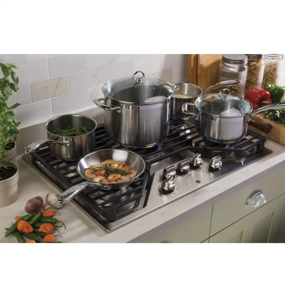 Ge Appliances JGP5030SLSS Ge 30" Built-In Gas Cooktop With 5 Burners And Dishwasher Safe Grates