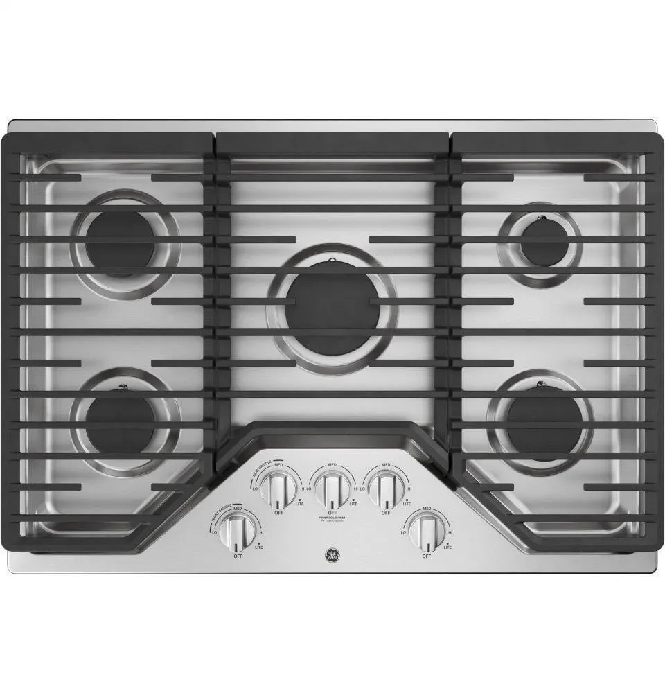 Ge Appliances JGP5030SLSS Ge 30" Built-In Gas Cooktop With 5 Burners And Dishwasher Safe Grates Cooktops 5 burner cooktops sale