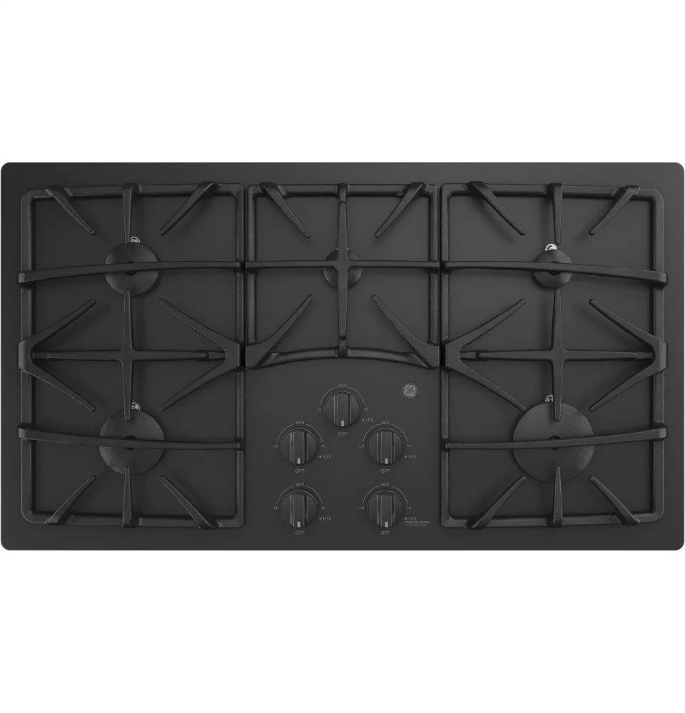Ge Appliances JGP5536DLBB Ge 36" Built-In Gas On Glass Cooktop With 5 Burners And Dishwasher Safe Grates Cooktops 30 inch cooktop online