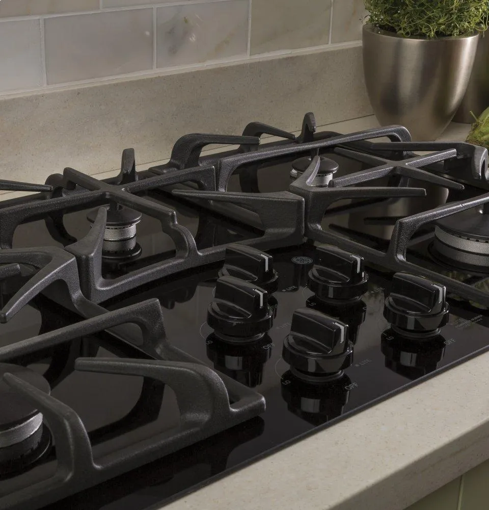 Ge Appliances JGP5536DLBB Ge 36" Built-In Gas On Glass Cooktop With 5 Burners And Dishwasher Safe Grates