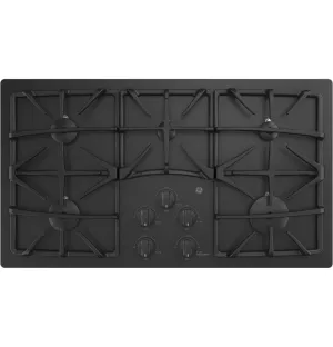 Ge Appliances JGP5536DLBB Ge 36" Built-In Gas On Glass Cooktop With 5 Burners And Dishwasher Safe Grates Cooktops 30 inch cooktop online