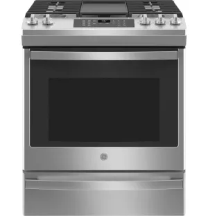 Ge Appliances JGS760SPSS Ge? 30" Slide-In Front-Control Convection Gas Range With No Preheat Air Fry Freestanding Ranges freestanding dual fuel range 30 inch