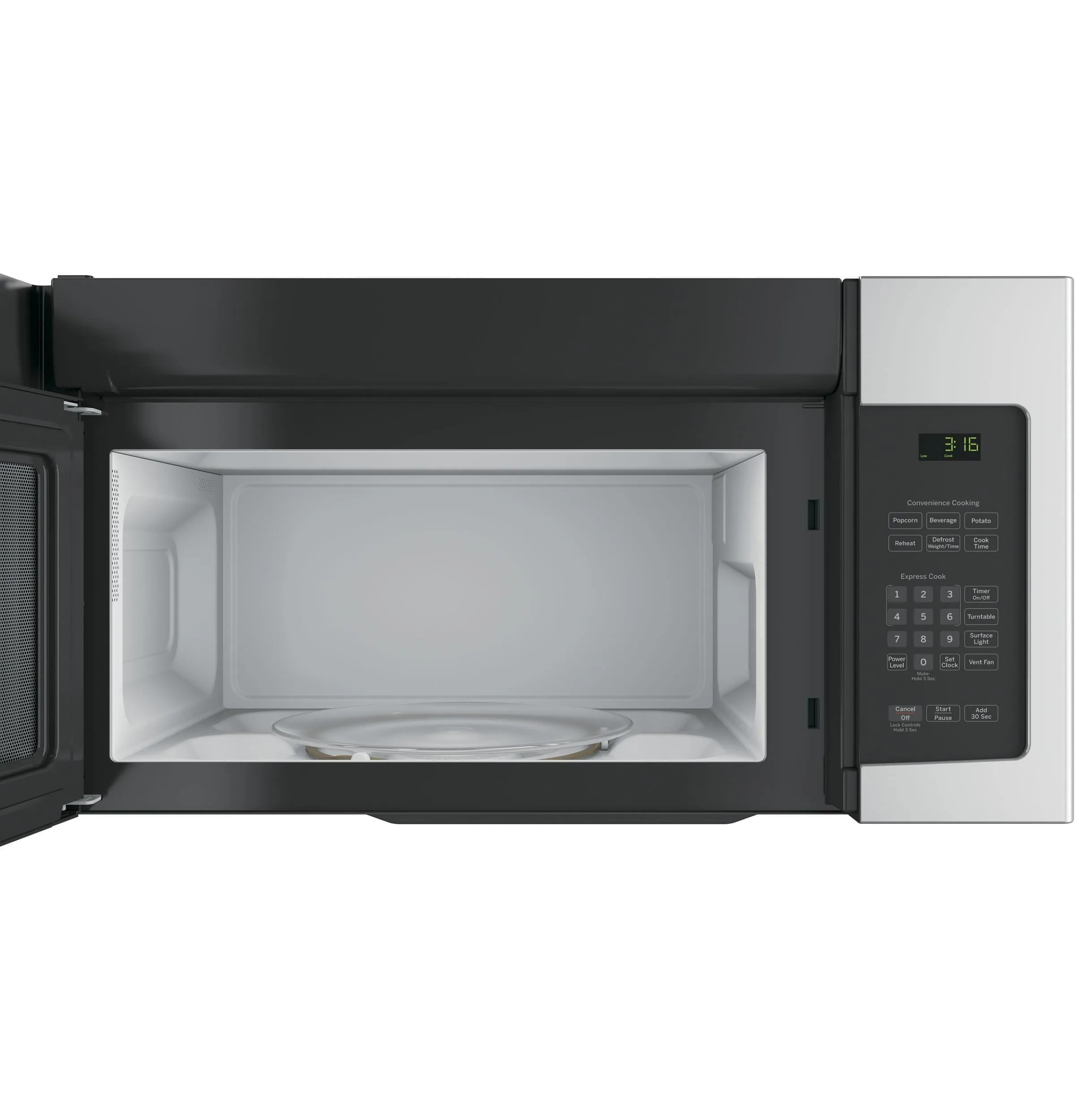Ge Appliances JNM3163RJSS Ge 1.6 Cu. Ft. Over-The-Range Microwave Oven With Recirculating Venting