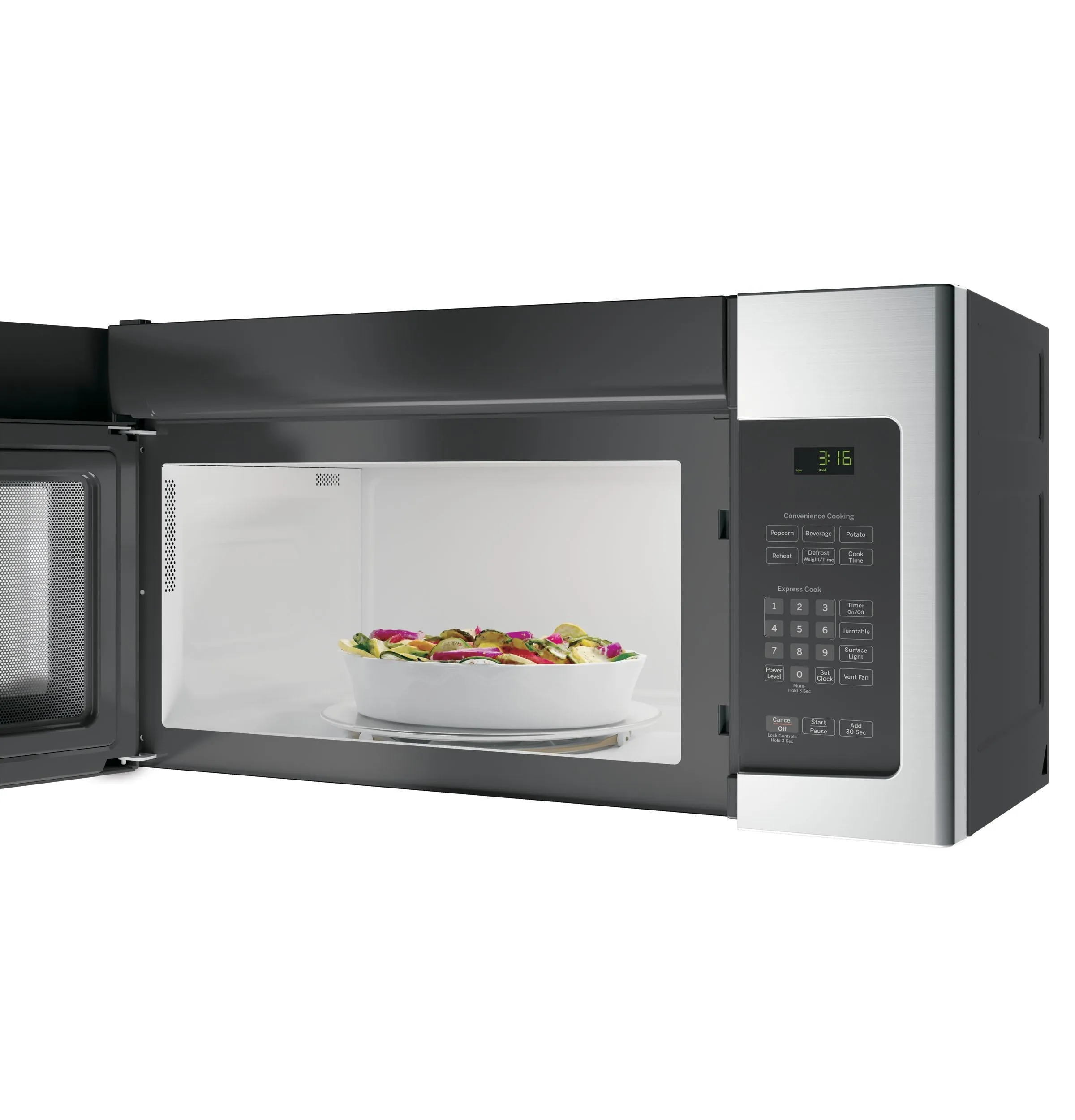 Ge Appliances JNM3163RJSS Ge 1.6 Cu. Ft. Over-The-Range Microwave Oven With Recirculating Venting