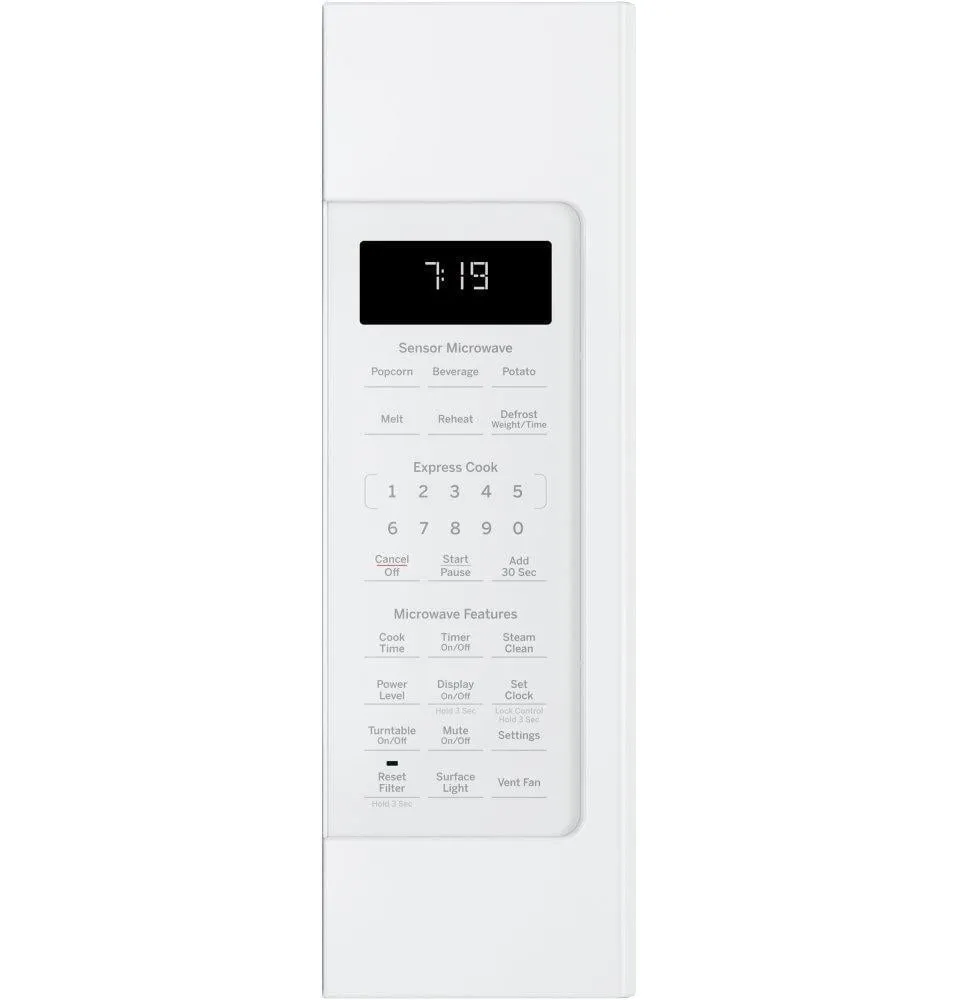 Ge Appliances JNM7196DKWW Ge 1.9 Cu. Ft. Over-The-Range Sensor Microwave Oven With Recirculating Venting