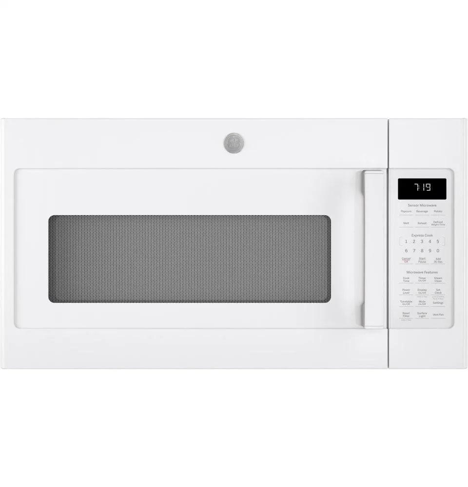 Ge Appliances JNM7196DKWW Ge 1.9 Cu. Ft. Over-The-Range Sensor Microwave Oven With Recirculating Venting Microwave Ovens large capacity kitchen microwave