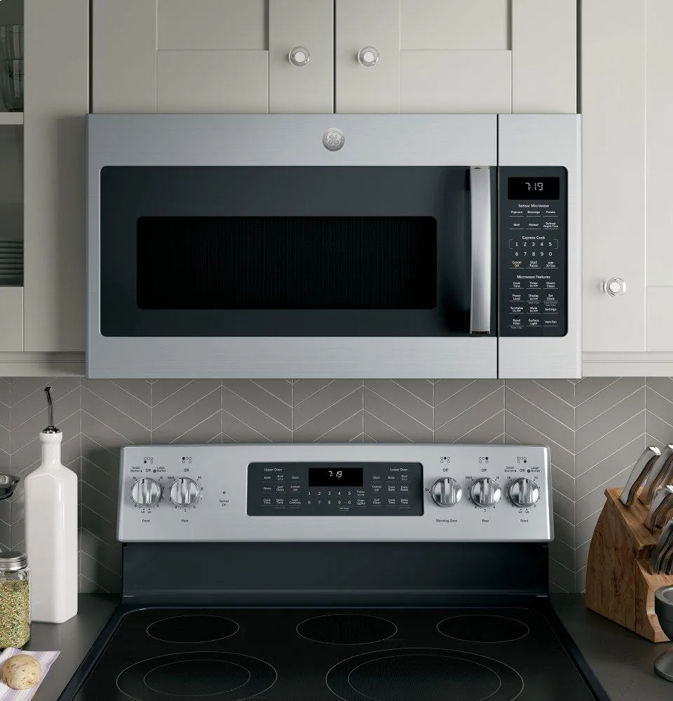 Ge Appliances JNM7196SKSS Ge 1.9 Cu. Ft. Over-The-Range Sensor Microwave Oven With Recirculating Venting