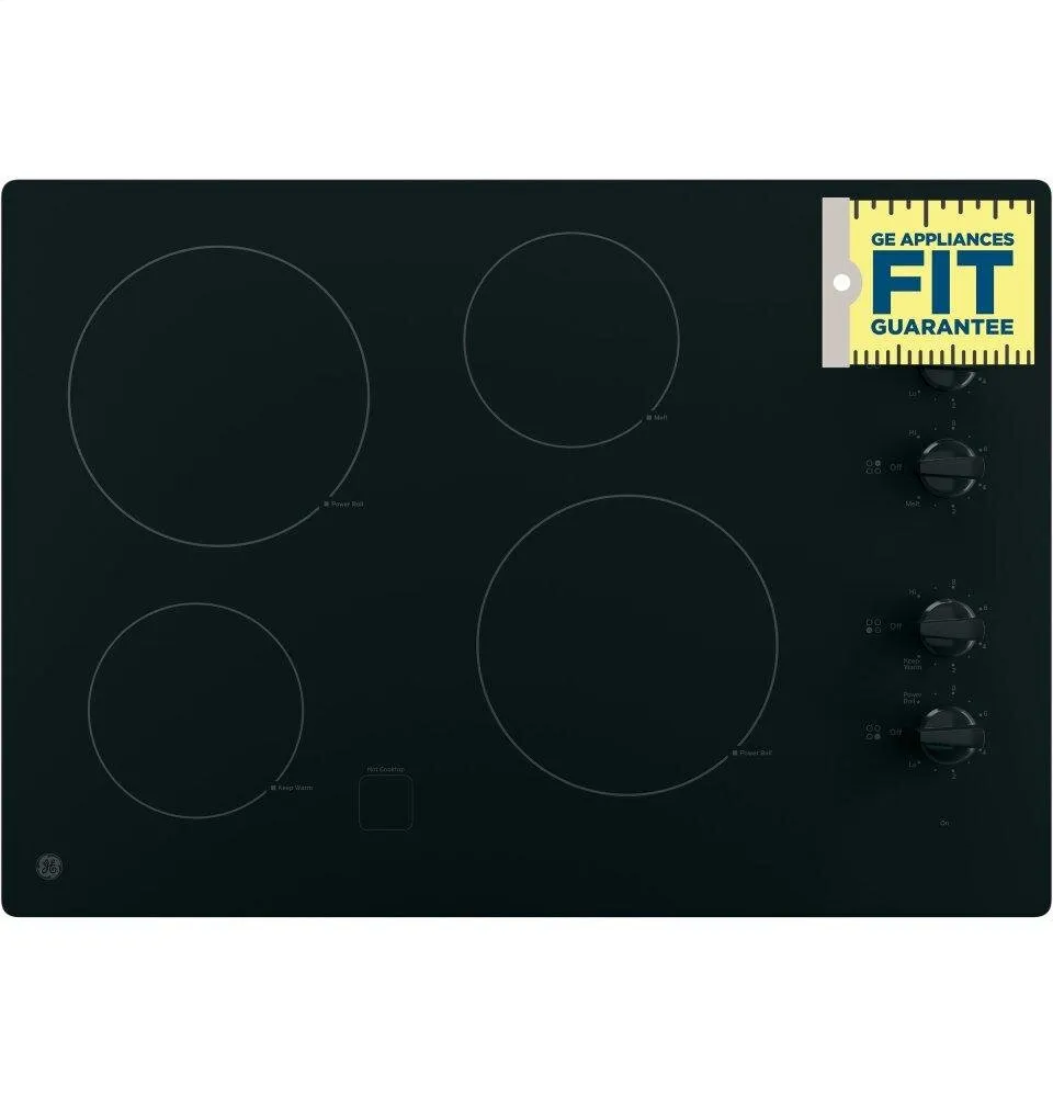 Ge Appliances JP3030DJBB Ge 30" Built-In Knob Control Electric Cooktop
