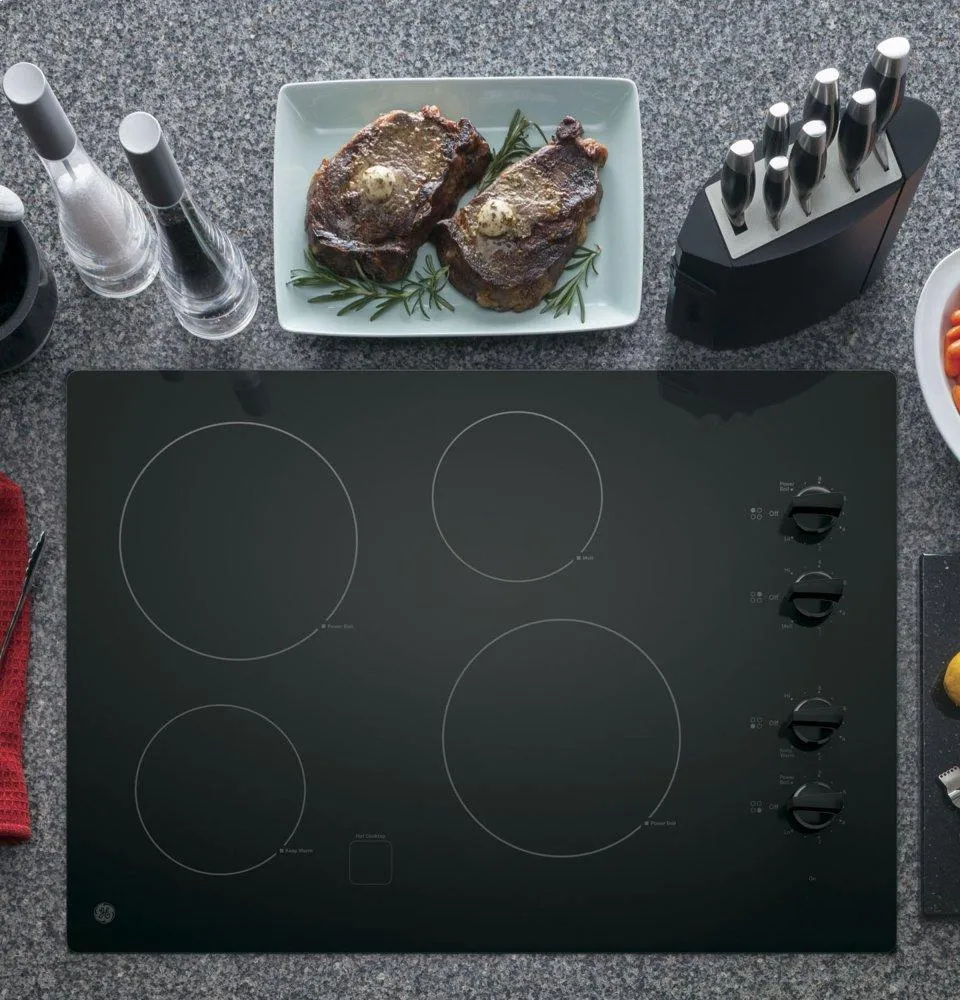 Ge Appliances JP3030DJBB Ge 30" Built-In Knob Control Electric Cooktop