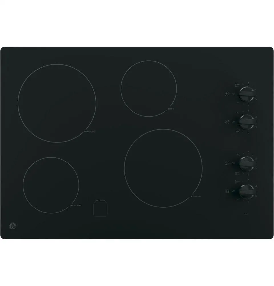 Ge Appliances JP3030DJBB Ge 30" Built-In Knob Control Electric Cooktop Electric slide-in electric cooking range