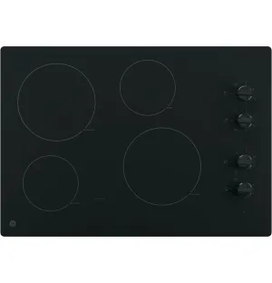 Ge Appliances JP3030DWBB Ge 30" Built-In Knob Control Electric Cooktop Electric slide-in electric cooking range