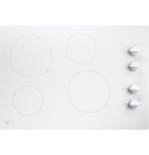 Ge Appliances JP3030TJWW Ge 30" Built-In Knob Control Electric Cooktop Electric slide-in electric cooking range