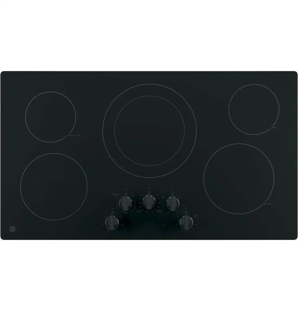 Ge Appliances JP3036DLBB Ge 36" Built-In Knob Control Electric Cooktop Electric slide-in electric cooking range